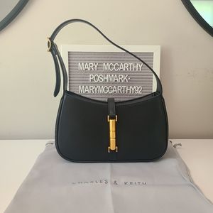 Charles & Keith | Cesia Metallic Accent Shoulder Bag